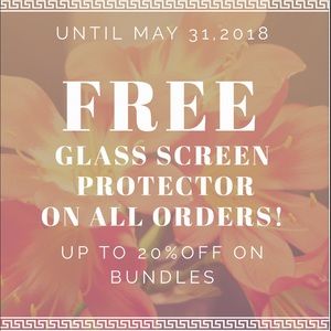 Free tempered glass on all orders ✨💕❤️🌸💐